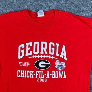 Step Ahead T-Shirt Mens XL Red Georgia Bulldogs 2006 Chick-Fil-A Bowl